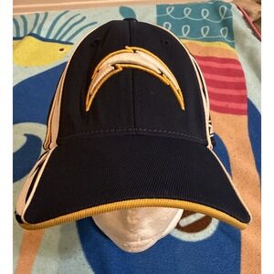 Reebok LA Chargers Stretch Hat / Cap Lightning Bolts Embroidered